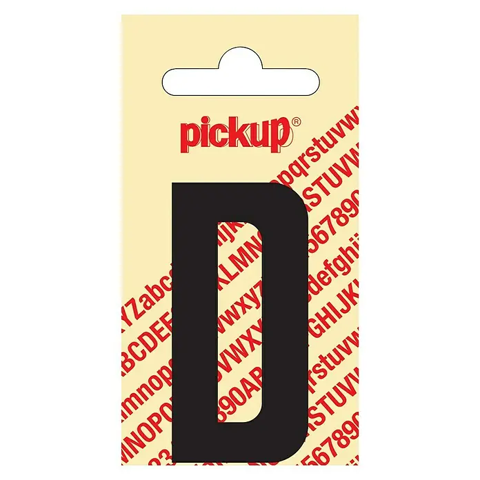 Pickup Naljepnica - Motiv: D, Crne boje, Visina: 60 mm - Pogled sprijeda