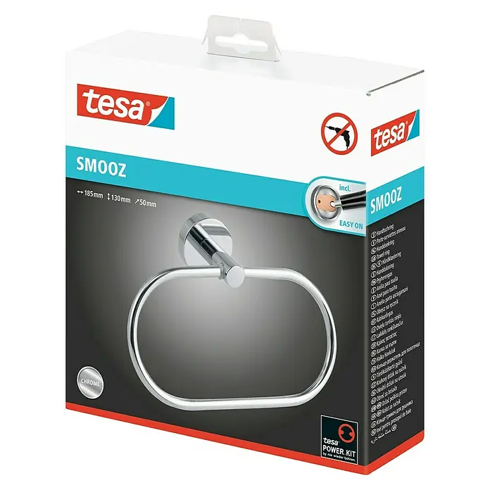 Tesa Smooz Handtuchring - Chrom, Glänzend