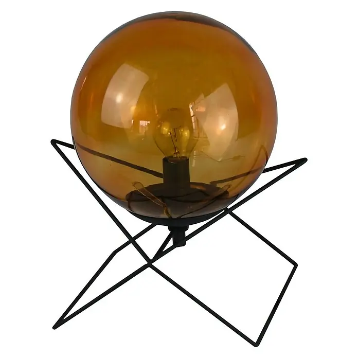 Tween Light Lámpara de sobremesa redonda Via - 40 W, Ø x Al: 200 mm x 27,5 cm, Ámbar, E14
