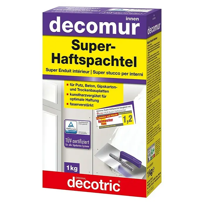 Decotric decomur Super-Haftspachtel decomur - 1 kg - Vorderansicht