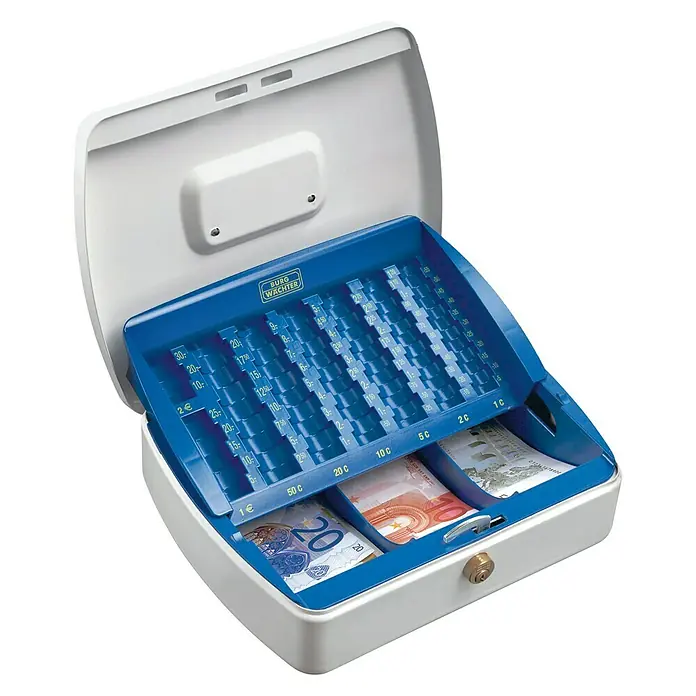 Burg-Wächter Office Line Geldzählkassette ZK 2257 EURO - 25,5 x 20 x 7,5 cm, Weiß