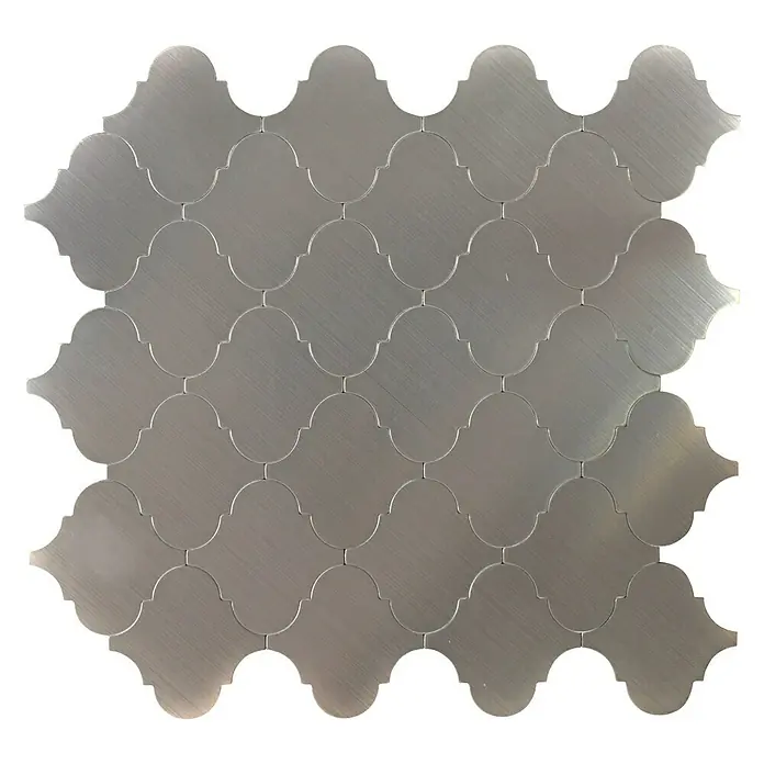 Selbstklebemosaik Florentiner SAM 4MMLAT - 29,6 x 28,7 cm, Metall, Silber - Ansicht von oben