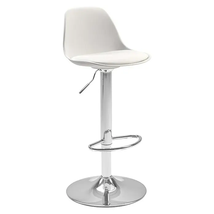 Taburete de cocina Marco - L x An x Al: 41 x 41 x 104 cm, Blanco
