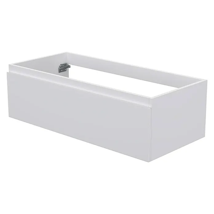Camargue Espacio Kupaonski ormarić za nasadni umivaonik - 100 x 46 x 30 cm, 1 ladica, Gama bijela mat - Pogled sprijeda