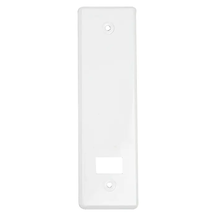 Embellecedor con placa - L x An x Al: 73 x 41 x 25 mm, Aluminio, Blanco