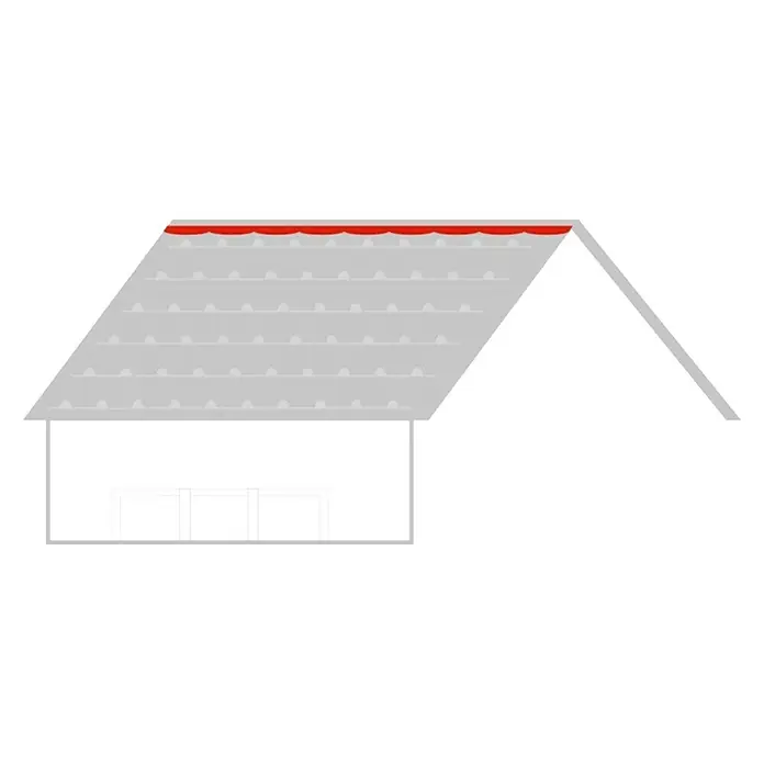 Probau Dachfirst - Schwarz, 100 x 28 cm, Stahl - Anwendungsbeispiel