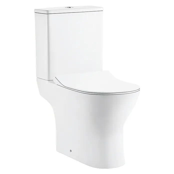 Camargue Tokio Pack de WC - Sin borde de descarga, Salida dual, Blanco