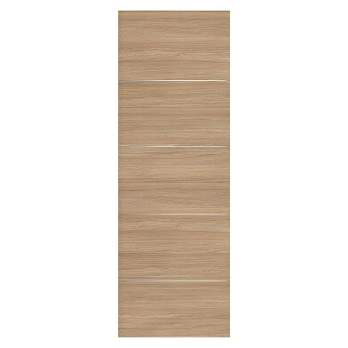 Puerta corredera de madera Roble Urban 400AL - 82,5 x 203 cm, Roble claro, Macizo