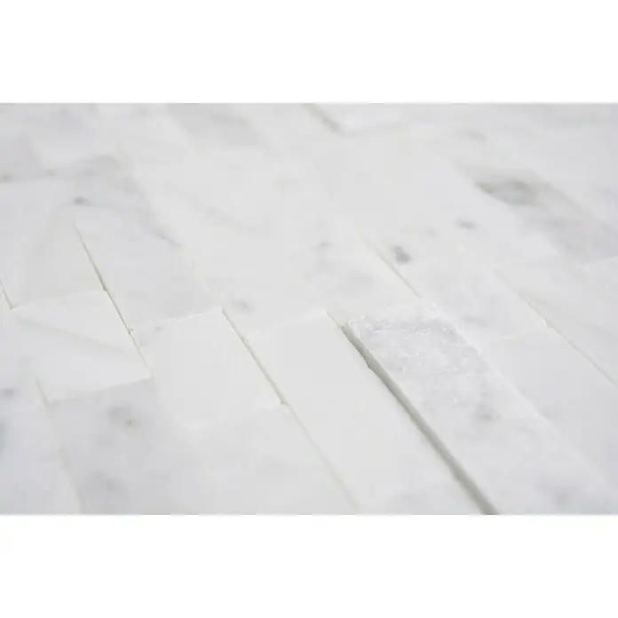 Selbstklebemosaik SAM 4NM22 - 30 x 27,5 cm, Naturstein, Weiß - Detailaufnahme