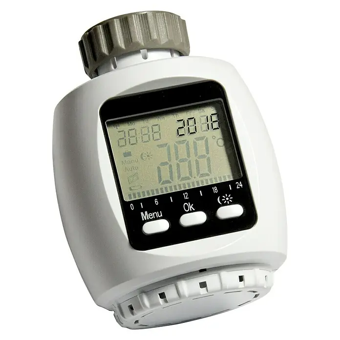 Intertechno Heizkörper-Thermostat - Steuerung: Direkt am Gerät, Display - Diagonale Ansicht