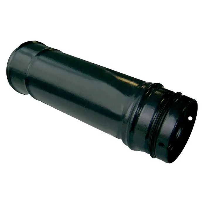 Tubo para estufa de pellets - Ø x L: 80 mm x 50 cm, Esmaltado, Negro
