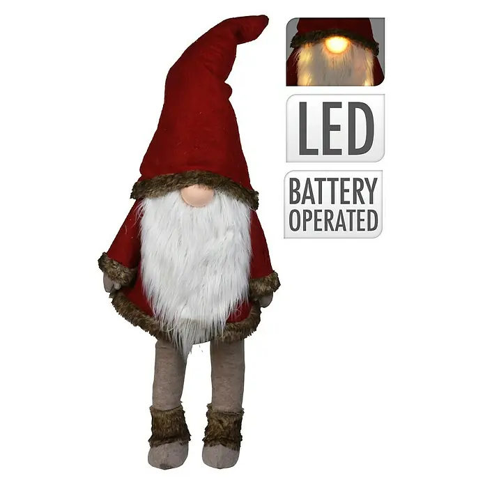 Papá Noel LED - Para interior, Textil, Altura: 158 cm - Vista frontal