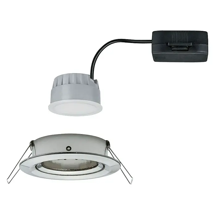 Paulmann LED-Einbauleuchte Nova - 6,5 W, Eisen gebürstet, Warmweiß - Vorderansicht