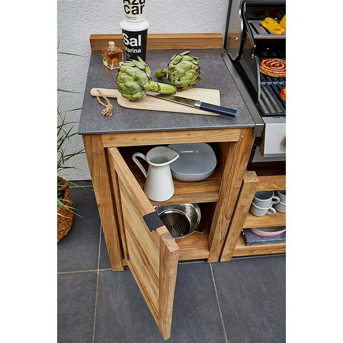 Sunfun Grillküchen-Modul - Mit Tür, L x B x H: 63 x 58 x 92 cm, Holz - Stimmungsaufnahme
