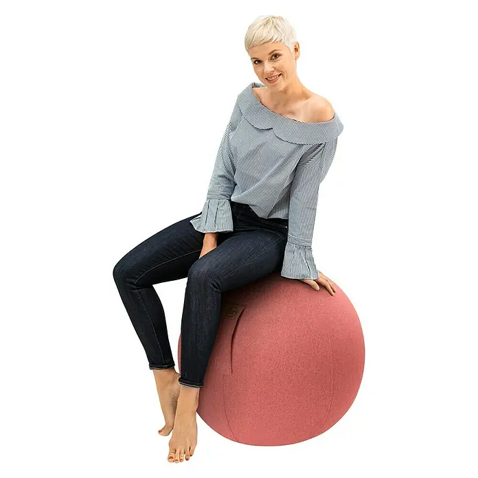 Sitting Ball Gymnastikball Felt - Lachs, Durchmesser: 65 cm, Material Bezug: 100 % Polyester - Anwendungsbeispiel