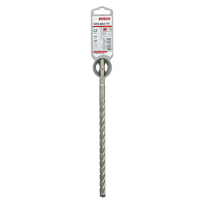 Bosch Professional Svrdlo za beton SDS-Plus SDS Plus-7X - Promjer: 12 mm, Duljina: 265 mm - Pogled odozdo