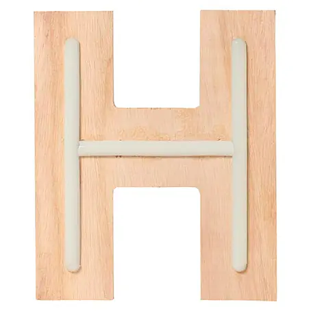 Letra LED neón de madera