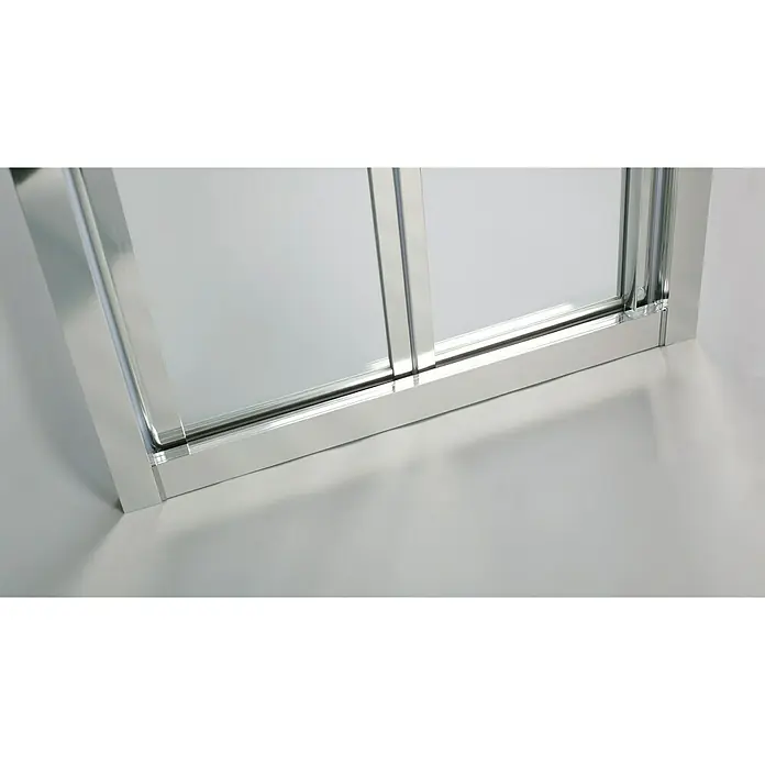 GME Mampara de ducha frontal Akord - An x Al: 90 x 195 cm, 4 mm, Plateado