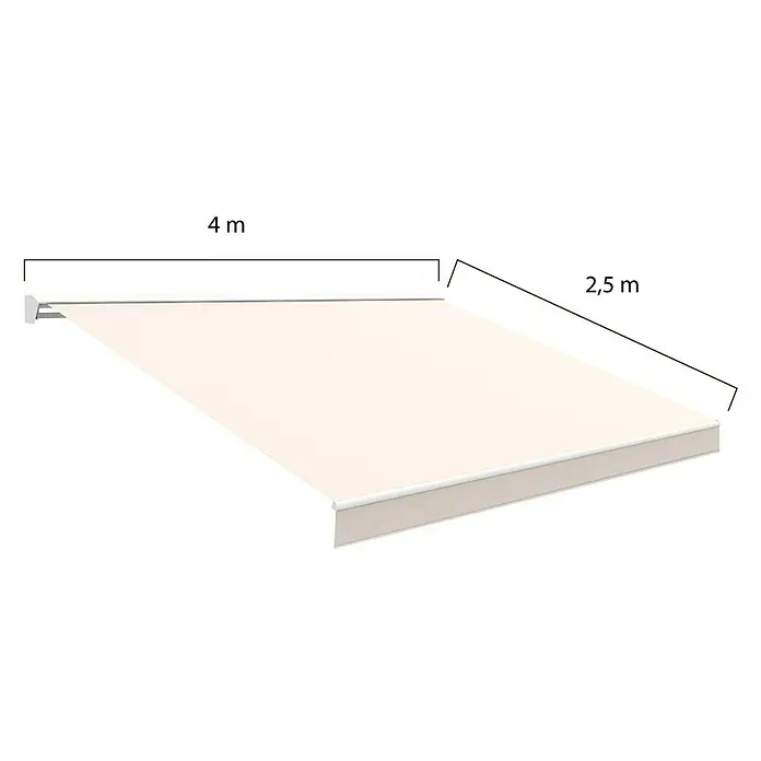 SmartSun Toldo de brazos articulados Premium Edition Kit - Arena soft, Ancho: 4 m, Caída: 2,5 m