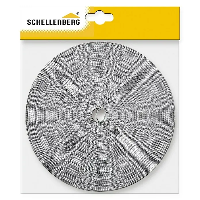 Schellenberg Rollladengurt - Grau, Länge: 50 m, Gurtbreite: 14 mm - Vorderansicht