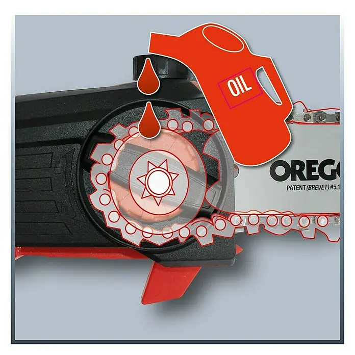 Einhell Power X-Change Akku-Hochentaster GE-LC 18 Li T-Solo - 18 V, Li-Ionen, Ohne Akku, Schnittlänge: 17 cm - Detailaufnahme