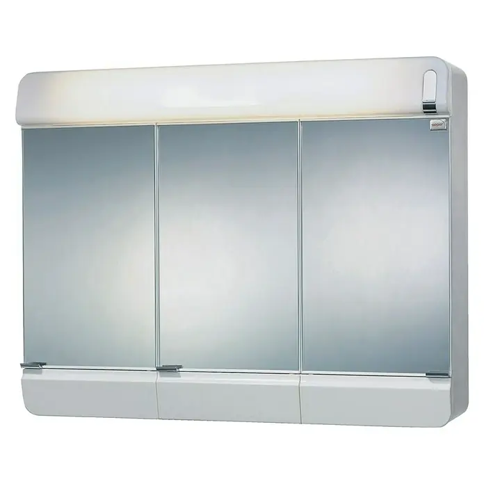 Sieper Spiegelschrank Alida - B x H: 68,3 x 54,5 cm, Mit Beleuchtung, Kunststoff, Weiß - Vorderansicht