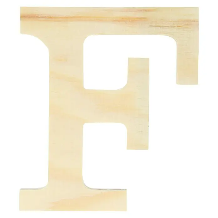 Artemio Letra de madera - Motivo: F, L x An x Al: 11,5 x 1 x 11,5 cm, Madera