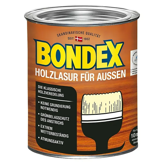 Bondex Holzlasur für Außen - Oregon Pine, Seidenmatt, 750 ml, Lösemittelbasiert, Alkydharz