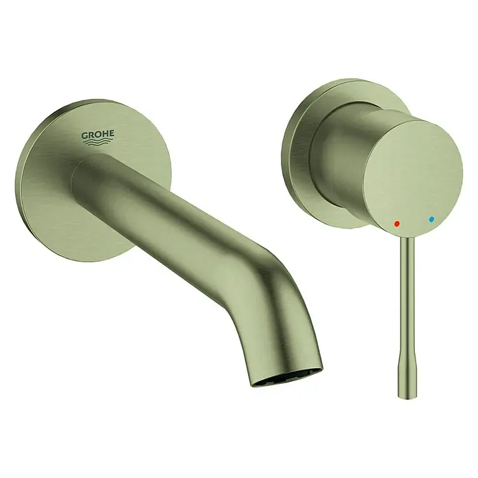 Grohe Essence Wand-Waschtischarmatur M - 2-Loch, Nickel, Matt - Vorderansicht