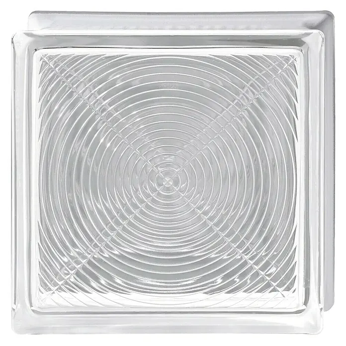 Bloque de vidrio Neutro peatonal - Transparente, 19 x 19 x 8 cm
