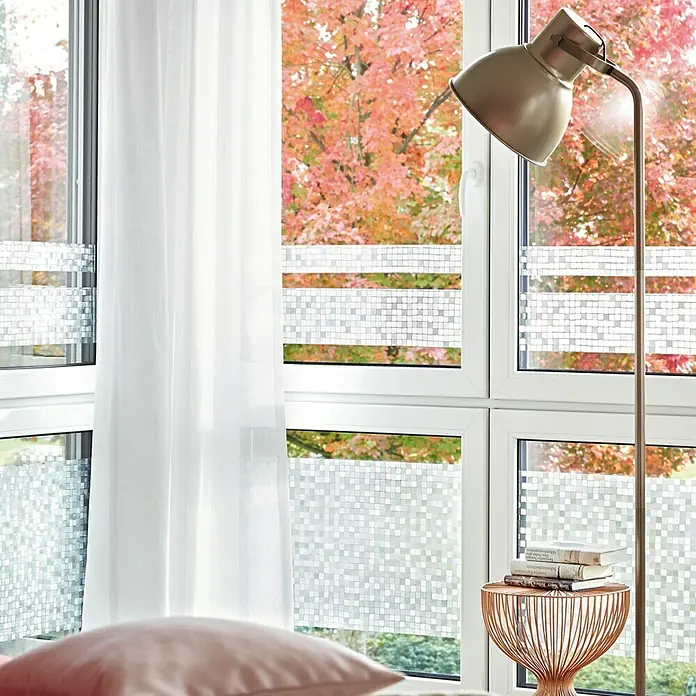 D-c-fix StaticStripes Glasfolie - Globe, 200 x 45 cm, Statisch haftend - Stimmungsaufnahme