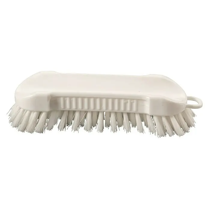 Haug Scheuerbürste - Weiß, L x B x H: 18,5 x 4,8 x 4,8 cm, Material Borsten: Polyester PBT - Vorderansicht