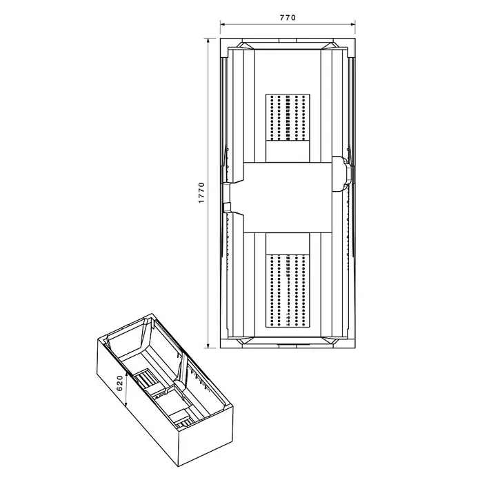 Ottofond Wannenträger Tacoma - Passend für: Badewanne Tacoma 180 x 80 cm - Ansicht von oben