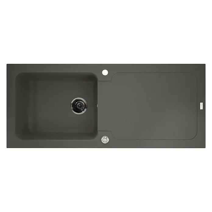 Carea Einbauspüle Botia - 118 x 50 cm, CAREAlith®, Betongrau - Ansicht von oben