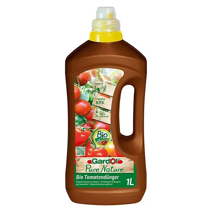 Gardol Pure Nature Bio-Tomatendünger - 1 l, Inhalt ausreichend für ca.: 100 l Gießwasser - Vorderansicht