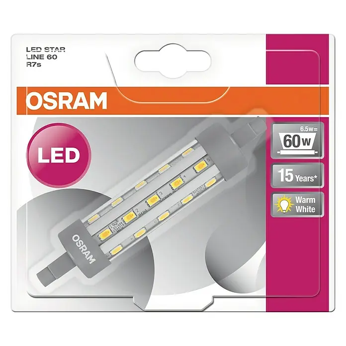 Osram LED žarulja Star Line R7s - 6,5 W, Topla bijela, Prozirno - Pogled odozgo