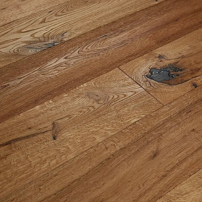 Fertigparkett Eiche Antik Laax - 1.860 x 189 x 15 mm, Landhausdiele - Detailaufnahme