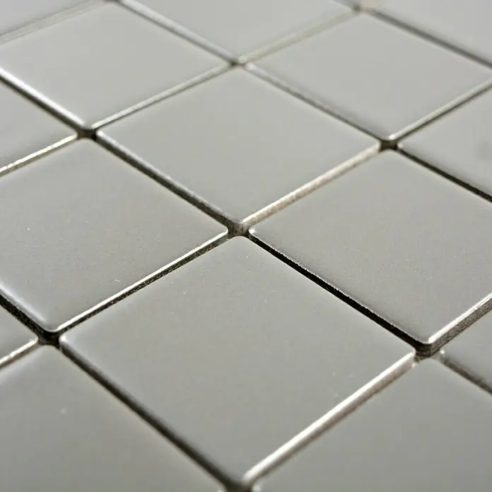 Mosaikfliese Quadrat Uni CD 172 - 29,8 x 29,8 cm, Grau, Matt - Detailaufnahme