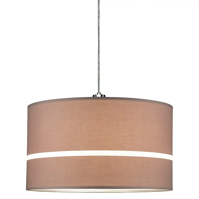 Paulmann URail 2Easy Lampenschirm Tessa - Durchmesser: 45 cm, Dunkelbraun, Textil, Form: Rund - Vorderansicht