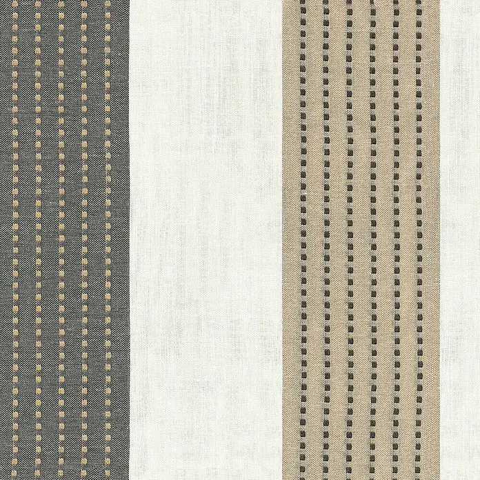 Visillo para ventana Andros - 140 x 270 cm, 22% algodón, 56% poliéster, 22% lino, Marrón