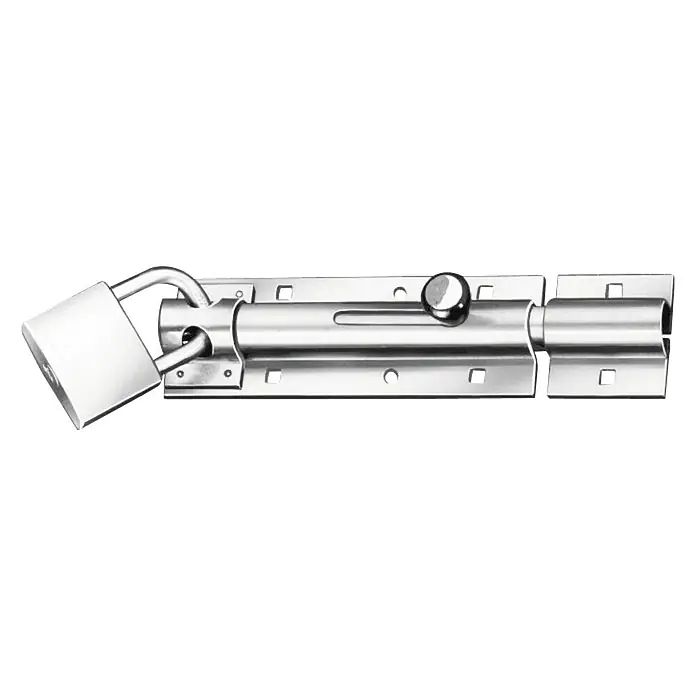 Stabilit Pestillo deslizante - L x An: 130 x 43,5 mm, Acero inoxidable, Candado