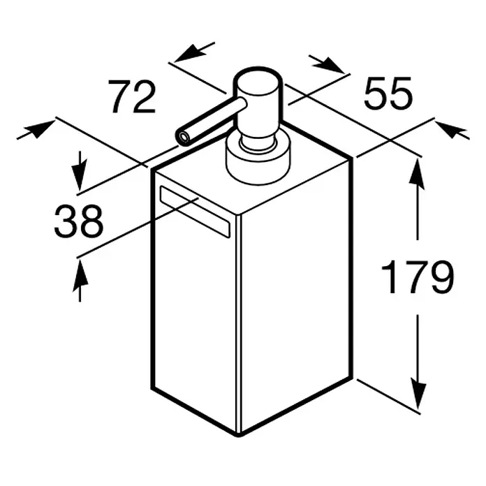 Roca Rubik Dispensador de jabón - Blanco, Cromo