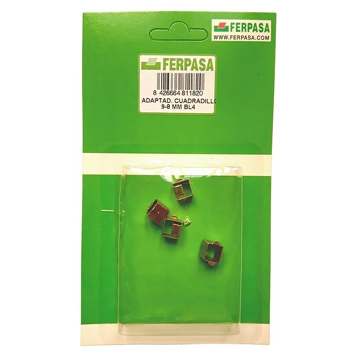 Adaptador para cuadradillo - 4 uds., Latón