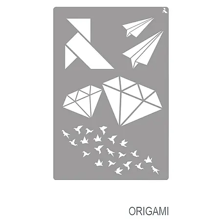 La Pajarita  Plantilla decorativa Stencil Origami