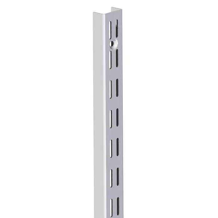 Lundbergs Wandschiene - L x B x H: 16 x 25 x 390 mm, Weiß, Zweilochsystem - Vorderansicht
