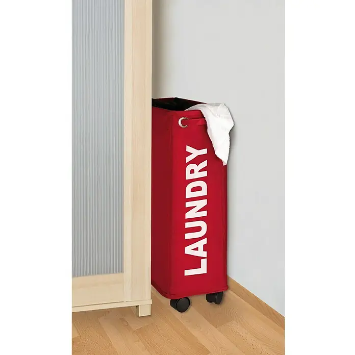 Wenko Cesta para la ropa Corno - L x An x Al: 40 x 18,5 x 60 cm, Rojo