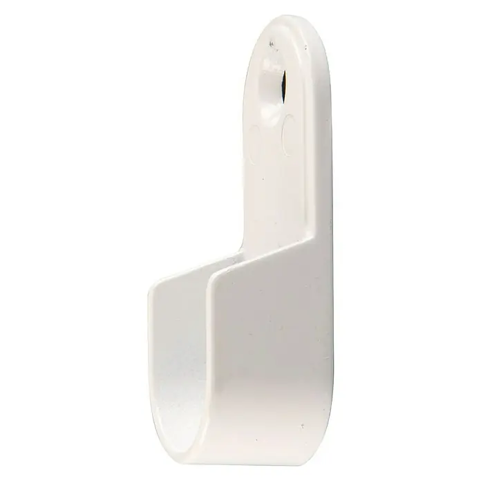Soporte de pared Lateral Ovalado - Blanco, L x An x Al: 7,1 x 1,8 x 4,9 cm, Atornillado