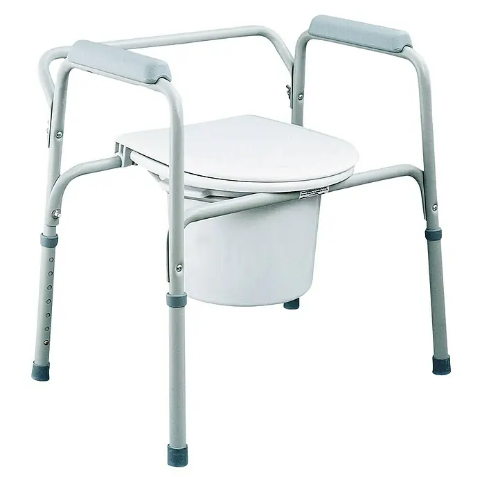 CM Baños Soporte WC regulable - Ajuste de altura: 61 cm - 72 cm, Acero