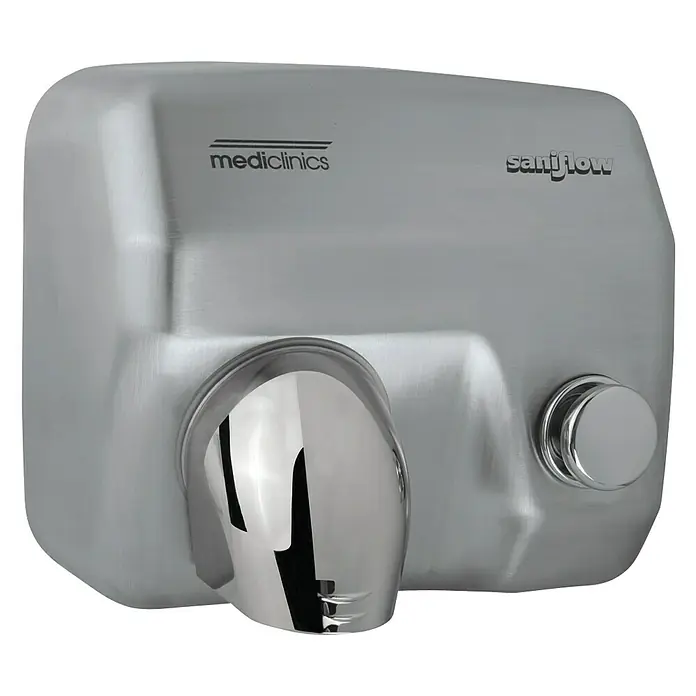 Mediclinics Secador de manos automático Saniflow E05CS - 2.000 W, Velocidad del aire: 100 km/h