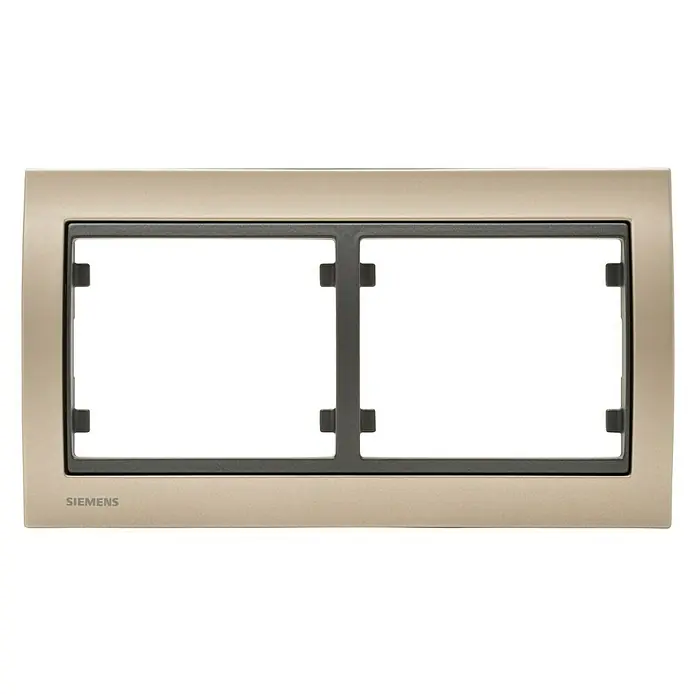 Siemens Delta Iris Marco - Dorado Malta, x 2, Aluminio, Montaje en la pared